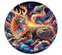 Dragone del malee1000 Pezzi Puzzle Rotondo AnimaliRotonda Puzzle Adulti Strumento Musicale Per Bambini Decompressione E Regalo Edugattoivi Per Bambini Impossible1000 pezzi (67.5x67.5cm)