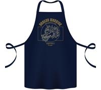 Dragone Guerriero Samurai Giappone Giapponese Cotone Grembiule 100% Biologico