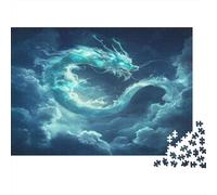 Dragone Jigsaw Puzzle Impossibili 1000 Pezzi Cielo notturno nuvoloso Decorazione Per La Casa. Rilassamento E Intelligence Per Adulti E Bambini Da 12 Anni 1000pcs (75x50cm)
