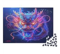Dragone Jigsaw Puzzle Impossibili 1000 Pezzi Colori neon Decorazione Per La Casa. Rilassamento E Intelligence Per Adulti E Bambini Da 12 Anni 1000pcs (75x50cm)