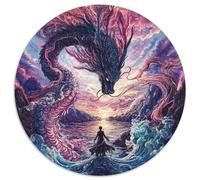 Dragone Jigsaw Puzzle Per Bambini 1000 Pezzi Puzzle Rotondo 1000pcs (67.5x67.5cm) Decompressione E Regalo Puzzle Giochi Puzzle Per Famiglia Cardboard