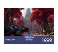 Dragone Puzzle 1000 Pezzi Gioco di sfida per adulti e over 12 anni Castello puzzle creativo Gioco educativo familiare Regalo decorativo domestico 70x50cm