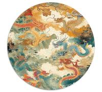 Dragone1000 Pezzi Rotonda Puzzle Adulti Puzzle Irregolare Unici Per Adulti Edugattoivi Per Bambini Difficile E Impossibile1000 pezzi (67.5x67.5cm)
