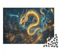 Dragonee d'oro Jigsaw Puzzle Impossibili 1000Pcs Ancient City Decorazione Per La Casa. Giochi Rilassamento E Intelligence Per Adulti E Ragazzi Da 14 Anni 1000pcs (75x50cm)