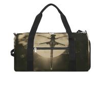 Dragonfly And Moon - Borsa da palestra per uomo e donna, impermeabile, da viaggio, leggera, per viaggi, sport, colore bianco, taglia unica