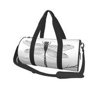 Dragonfly, borse da viaggio di grande capacità e borse sportive con manici a forma di anello, borse per il fine settimana e borse rotonde possono essere utilizzate sia da uomini che da donne, Nero ,