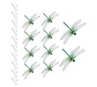 Dragonfly Clips Decor, Realistic Artificial, Fly Scare Device for, Vibrant Detailed Wing Design, Decorative Garden Accessories, Outdoor Indoor Use for Patio Yard Balcony Spaces