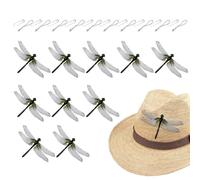 Dragonfly Clips Decor, Realistic Artificial, Fly Scare Device for, Vibrant Detailed Wing Design, Decorative Garden Accessories, Outdoor Indoor Use for Patio Yard Balcony Spaces