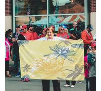 Dragonfly Flag 3x5 FT Boho Style Plants Dragonflies Sketch Outdoor Flags Large Welcome Yard Banners Home Garden Yard Lawn Decor Yellow White Petrol Blue