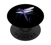 Dragonfly Lover Animali Foresta Fauna Selvatica Grafica Glitch Art PopSockets PopGrip Adesivo