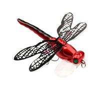Dragonfly Lures - Lure Dragonfly Fishing Baits, DragonNfly Fishing Lures, Realistic LureEs DragonflyS Shape Bait With Hook, Fly Bait Double Skirted Wings Lurs For Ponds