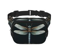 Dragonfly Marsupio da donna, impermeabile, regolabile, alla moda, casual, a tracolla, per corsa, allenamento, escursionismo, viaggi, nero, taglia unica, Nero , Taglia unica