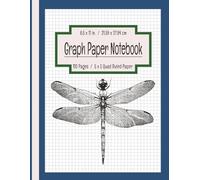 Dragonfly & Moth Graph Paper Composition Notebook - 5x5 Quad Ruled Journal for STEM, Math, Science & Art | Nature-Inspired Blue & Green Design: Grid ... Teens & Adults | 110 Pages, Large 8.5x11 in.