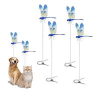 Dragonfly Rod Clip Bug Repellent, Dragon Fly Clips for Bugs Repellent Outdoor, Artificial Dragonflies Hat Clip 3D Fake Dragonfly Decor for Indoor Outdoor Garden Summer (Blue Blue)
