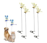 Dragonfly Rod Clip Bug Repellent, Dragon Fly Clips for Bugs Repellent Outdoor, Artificial Dragonflies Hat Clip 3D Fake Dragonfly Decor for Indoor Outdoor Garden Summer (Yellow Yellow)