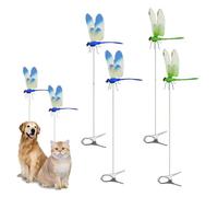 Dragonfly Rod Clip Bug Repellent, Dragon Fly Clips for Bugs Repellent Outdoor, Artificial Dragonflies Hat Clip 3D Fake Dragonfly Decor for Indoor Outdoor Garden Summer (Blue Green)