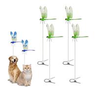 Dragonfly Rod Clip Bug Repellent, Dragon Fly Clips for Bugs Repellent Outdoor, Artificial Dragonflies Hat Clip 3D Fake Dragonfly Decor for Indoor Outdoor Garden Summer (Green Green)