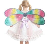 Dragonfly Wings - 73x37cm Polyester Fairy Costume Elastic Wearable Props Reusable Design, Creative Dress Accessory | Cosplay Photography Wings for Women Girls Festival Party Stage Performance