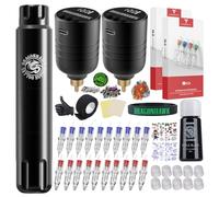 Dragonhawk Wireless Tattoo Kit, S12 Rotary Tattoo Pen Machine Gun, 2 Replaceble Batteries for Long Run Time, Tattoo Kit for Beginner Play & Learn