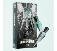 Dragonhawk Yue 20 Aghi per Tatuaggio Monouso #1007RL - Round Liner 0.30mm con Membrana per macchinetta tatuaggi