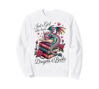 Dragons And Books Cute Baby Dragon Reader Book Lover Girl Felpa