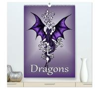 Dragons (High Quality Premium Wall Calendar 2026 DIN A2 portrait),CALVENDO 12 Month Wall Calendar: Fantasy dragons