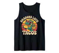 Dragons Love Tacos - Simpatico Design con Cibo a Forma di Drago Canotta