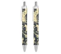 Dragons - Penne a sfera retrattili mimetiche, inchiostro blu, punta fine da 0,5 mm, per ufficio, 2 pezzi come foto 3