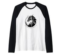 Dragons Rule Kids - Simpatico drago di Fantasy Kingdom Maglia con Maniche Raglan
