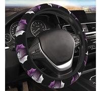 Dragons Viola e Wirte Coprivolante per Auto Elastico Antiscivolo Universale da 15 Pollici Coprivolante per Auto Elasticizzato Accessorio per Auto per Suv, Furgoni, berline, Camion, Auto Diverse