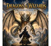 Dragons & Wizards: An Epic Fantasy Coloring Book with Dragons, Wizards, Magical Creatures, and Enchanted Adventures for Adults and Teens