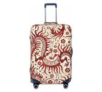 Dragons1 - Copertura per bagagli da viaggio, lavabile, adatta per bagagli da 45,7 a 81,7 cm, nero, Small