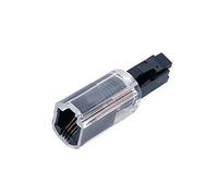 DragonTrading® 1 x cavo telefonico districante rotante 360 cavo telefonico districante, trasparente/nero