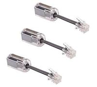 DragonTrading® - Confezione da 3 cavi per telefono, rotanti, colore: Nero