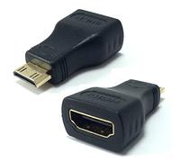 DragonTrading® - Convertitore per adattatore Mini HDMI (tipo C) a femmina HDMI standard (tipo A), per collegare la fotocamera Canon EOS 70D a TV, HDTV, LCD, Plasma, monitor con porta HDMI
