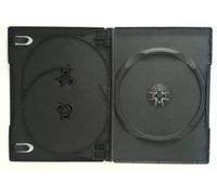 DragonTrading® - Custodia per DVD/CD, capacità di 3 dischi, spessore 14 mm, 5 pz, colore: nero