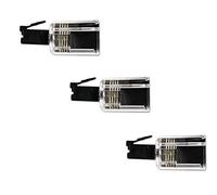 DragonTrading® - Districante per cavo telefonico rotante 360, confezione da 3 pezzi, colore: Trasparente/Nero