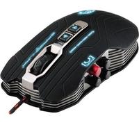 DragonWar - Gaia - Mouse di gioco cablata intrecciato (1,8 metro) Retroilluminato RGB - Nero & Argento - Vibrante - USB 3.0/2.0 con 6 pulsanti programmabili - Sensore Blu (800/1200/2400/4000) + Bonus; tappetino per mouse