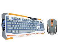 Dragonwar Sencaic Combo LED Gaming Mouse 3200 DPI / 6 tasti + retroilluminazione Semi Meccanica Tastiera da gioco bianca Qwerty con 8 tasti programmabili e numpad