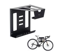 DRAGONWORKS Supporto per bicicletta a parete | Supporto da parete orizzontale fino a 35 kg | lamiera d'acciaio con protezione in gomma per telaio, resistente vernice a fuoco, supporto per bicicletta