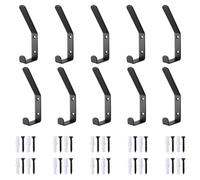 DragonX2 10 Ganci Appendiabiti, Ganci Per Pannelli Acustici Appendino Da Muro Per Giacche, Borse, Cappelli, Skateboard, Ferro