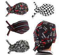 DragonX2 3 Pezzi Berretti da Cuoco Bandana Uomo Cappelli da Chef Elastici da Cucina Cappello Cucina Regolabile cap da Chef, Cappelli da Catering, per Donna Uomo
