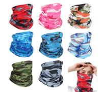 DragonX2 8 Pezzi Versatili Copricapo Foulard Ultifunzione Fascia Bandana Sciarpa Fascia Bandana Multiuso Per Yoga, Ciclismo, Climb, Hiking