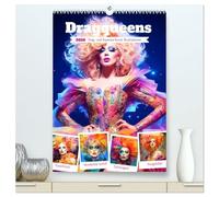 Dragqueens. Drag- und Travestie Kunst. Illustrationen (hochwertiger Premium Wandkalender 2026 DIN A2 hoch), Kunstdruck in Hochglanz: Tolle Illustrationen einer emanzipierten Community