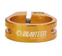 Drahtesel Canotto reggisella per Bicicletta, con Morsetto per Sella, Anello di bloccaggio con Collegamento a Vite, Morsetto per reggisella in Oro 30,2 mm (Oro, 30,2).