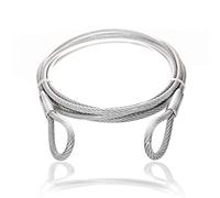 Drahtseile24 Corda in acciaio rivestita con occhielli, cavo in acciaio con passanti, cavo antifurto per mobili da giardino, mobili da terrazza, bicicletta | Spessore: 10 mm (8 su 10) | Lunghezza: 20 m