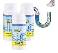 Drain Cleaner, Sink and Drain Cleaner,Powerful Pipe Dredging Agent, Drain Clog Remover, Pipeline Dredging Agent, for Kitchen Toilet Pipeline Quick Cleaning Tool (3 pcs)