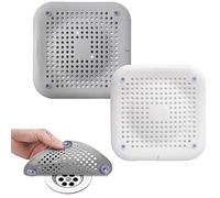 Drain Hair Catcher, 6 Pezzi Filtro Di Protezione Silicone, Filtro per Capelli, Filtro per Lavello, Filtro Doccia Capelli, per Lavelli, Bagni, Cucine (Grigio/Bianco)