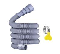 Drain Hose, Flexible Dishwasher Pipe, 360 Degree Rotating Design, Sturdy Sink Hose with Clamps, Easy Installation Tube for Washing Machine, and Home Use, Gray Color