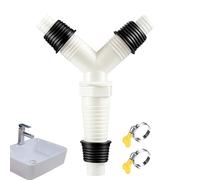 Drain Hose Tee Fitting - Easy Installation Tight Fit Anti Backflow | 3 Way Washing Machine Hose Tee Connector for Apartment Bathroom Homeowners Technicians